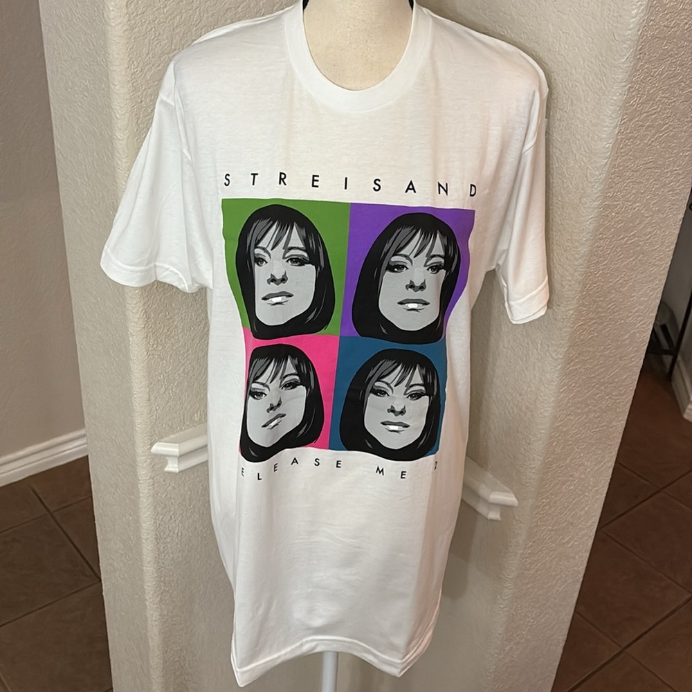 The thread Shop Barbara Streisand multicolored graphic t-shirt rare Size L